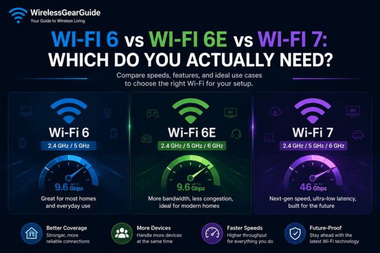Wi-Fi 6 vs Wi-Fi 6E vs Wi-Fi 7: Which Do You Actually Need? | WirelessGearGuide